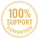 100% support guaranteed badge
